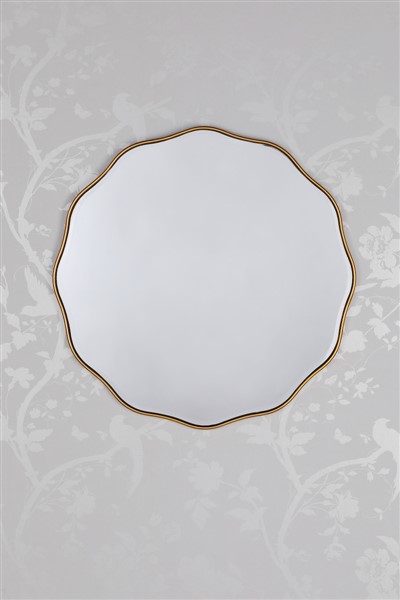 (image for) Laura Ashley Medora Round Mirror Matt Gold 60cm